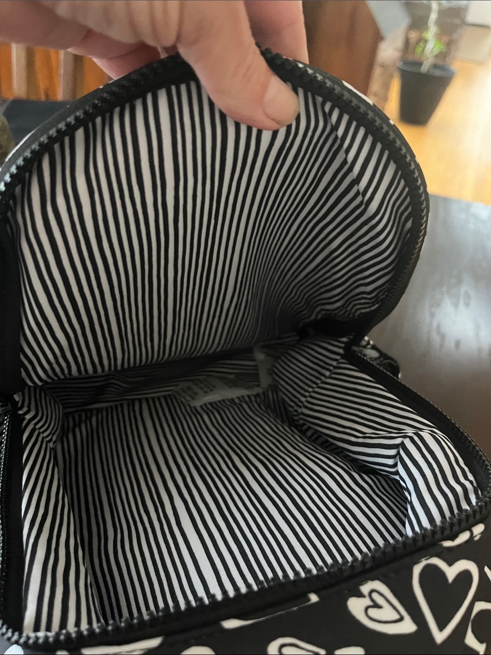 Brighton Black and White Heart-Print Backpack - Picture 7 of 7